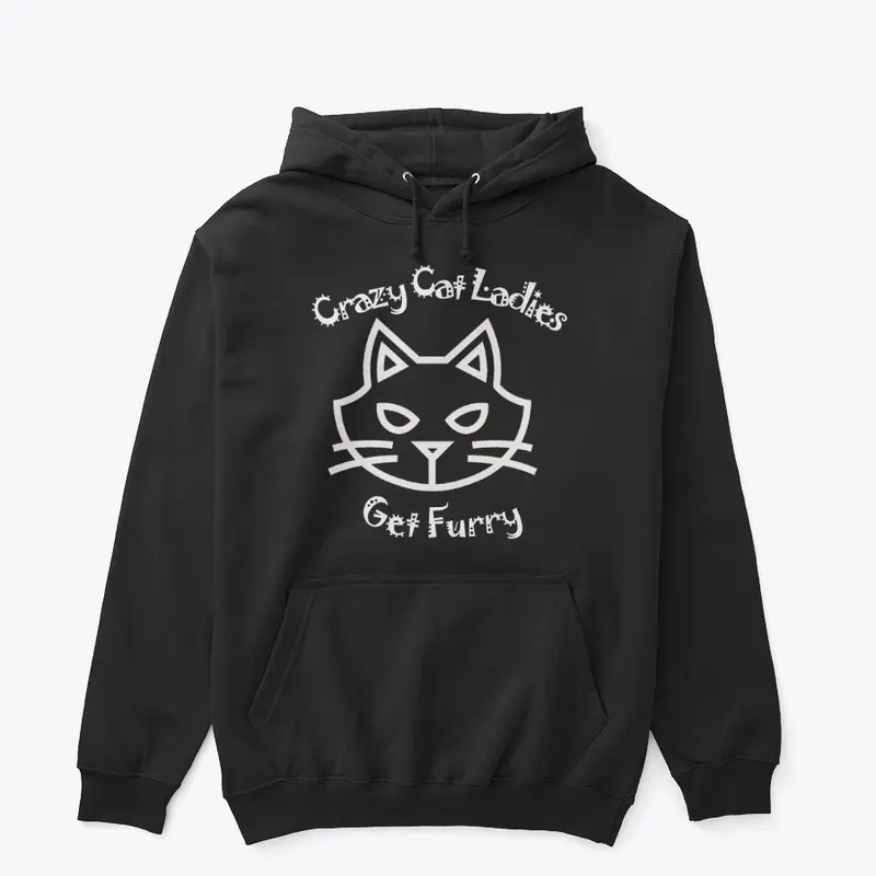 Crazy Cat Ladies Get Furry Black Hoodie