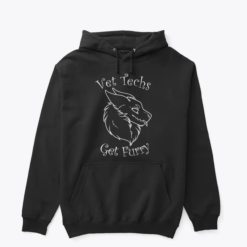 Vet Techs Get Furry Black Hoodie